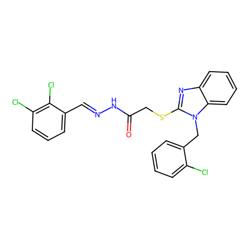 C23H17Cl3N4OS structure