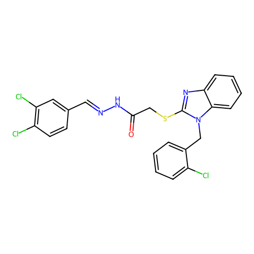 C23H17Cl3N4OS structure