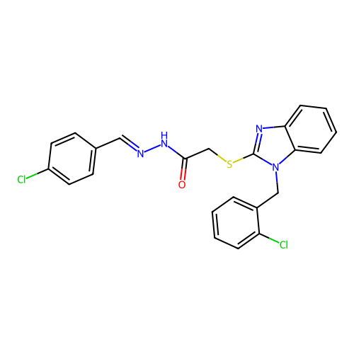 C23H18Cl2N4OS structure