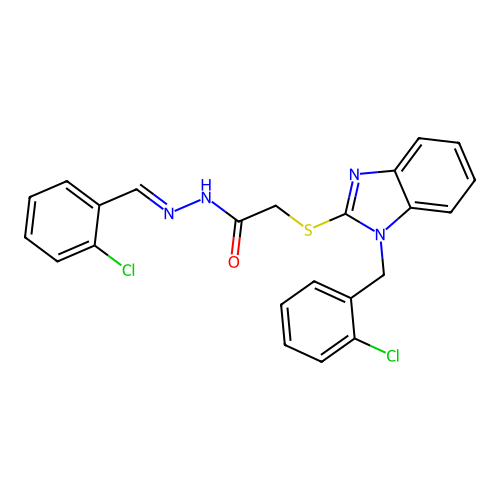 C23H18Cl2N4OS structure