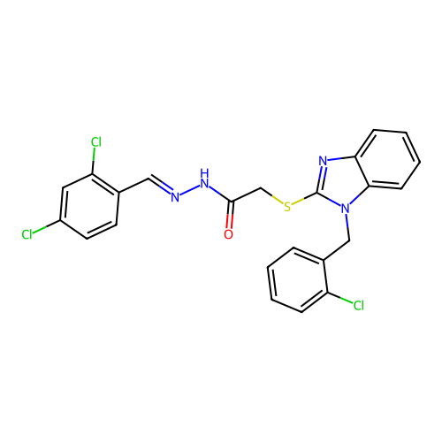 C23H17Cl3N4OS structure