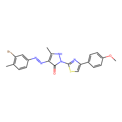 (4E)-4-[2-(3-BROMO-4-METHYLPHENYL)HYDRAZIN-1-YLIDENE]-1-[4-(4-METHOXYPHENYL)-1,3-THIAZOL-2-YL]-3-METHYL-4,5-DIHYDRO-1H-PYRAZOL-5-ONE structure
