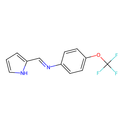 N-[(E)-1H-pyrrol-2-ylmethylidene]-4-(trifluoromethoxy)aniline structure