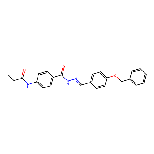 N-[4-({2-[4-(benzyloxy)benzylidene]hydrazino}carbonyl)phenyl]propanamide structure