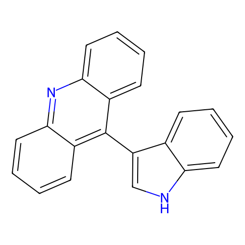 9-(1H-indol-3-yl)acridine structure