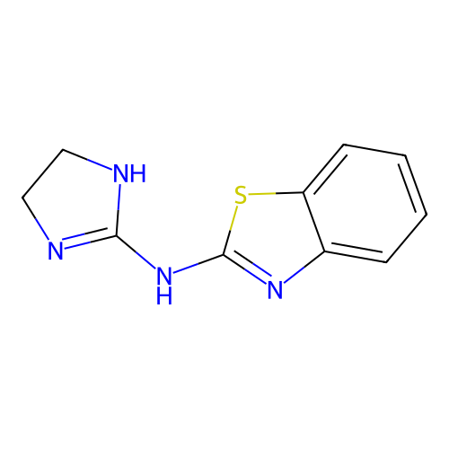 N-(1,3-benzothiazol-2-yl)-N-(4,5-dihydro-1H-imidazol-2-yl)amine structure