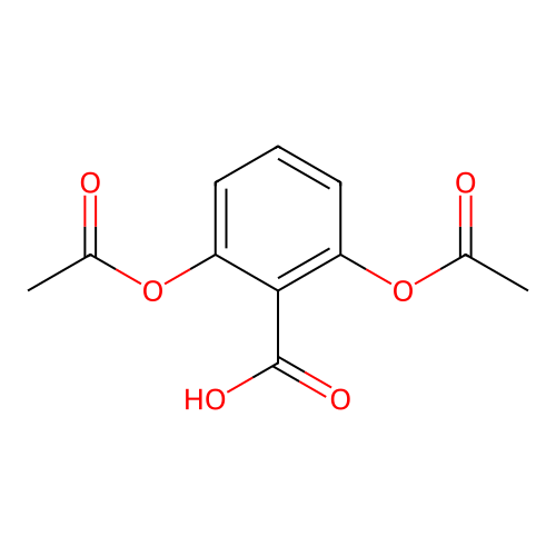 2,6-Diacetoxybenzoic acid structure