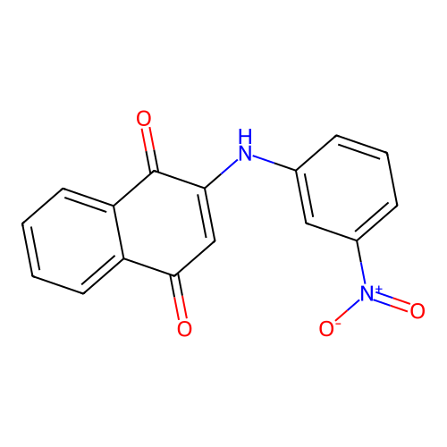 2-((3-Nitrophenyl)amino)naphthalene-1,4-dione structure
