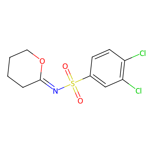 (NZ)-3,4-dichloro-N-(oxan-2-ylidene)benzenesulfonamide structure