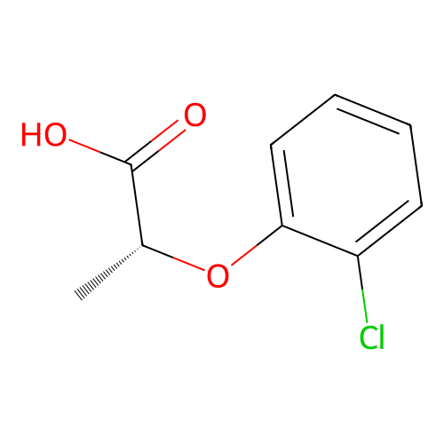 (2R)-2-(2-chlorophenoxy)propanoic acid structure