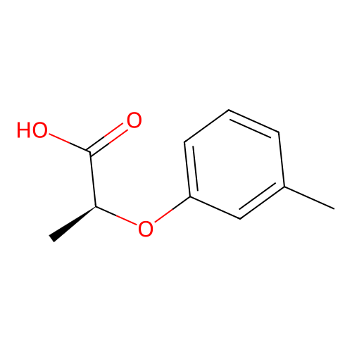 (2S)-2-(3-methylphenoxy)propanoic acid structure