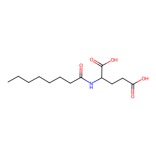2-Octanamidopentanedioic acid structure