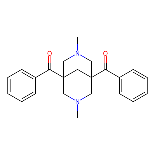3,7-Diazabicyclo[3.3.1]nonane, 1,5-dibenzoyl-3,7-dimethyl- structure