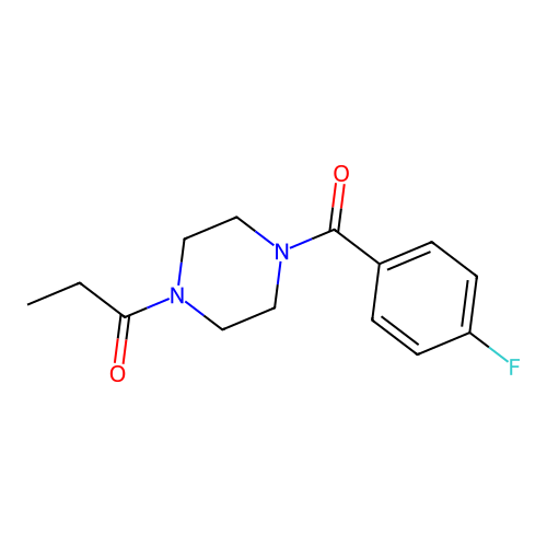 1-[4-(4-Fluorobenzoyl)piperazin-1-yl]propan-1-one structure