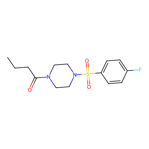 1-Butyryl-4-[(4-fluorophenyl)sulfonyl]piperazine structure