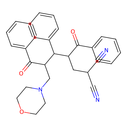 2-(2-Benzoyl-4-(morpholinomethyl)-5-oxo-3,5-diphenylpentyl)malononitrile structure