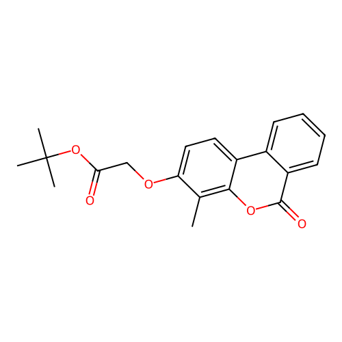 tert-butyl [(4-methyl-6-oxo-6H-benzo[c]chromen-3-yl)oxy]acetate structure
