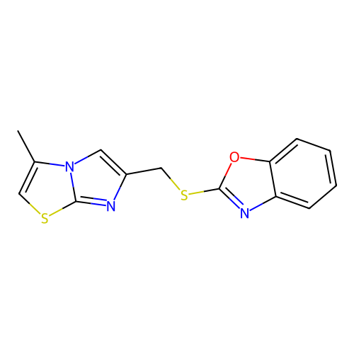 2-[(3-Methylimidazo[2,1-b][1,3]thiazol-6-yl)methylsulfanyl]-1,3-benzoxazole structure