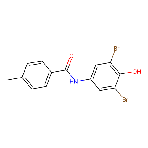N-(3,5-dibromo-4-hydroxyphenyl)-4-methylbenzamide structure