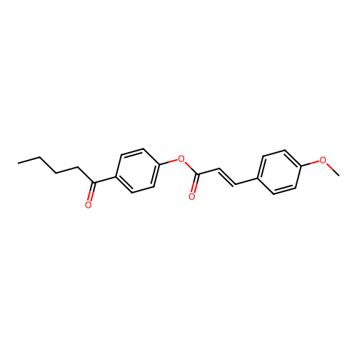 (4-Pentanoylphenyl) 3-(4-methoxyphenyl)prop-2-enoate structure