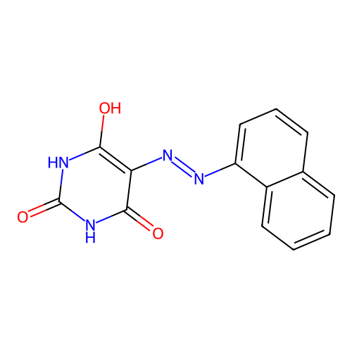 2,4,5,6(1H,3H)-pyrimidinetetrone 5-(1-naphthylhydrazone) structure
