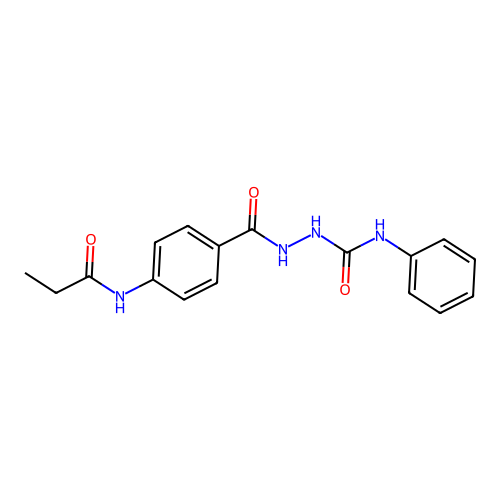 N-(4-{N-[(phenylamino)carbonylamino]carbamoyl}phenyl)propanamide structure