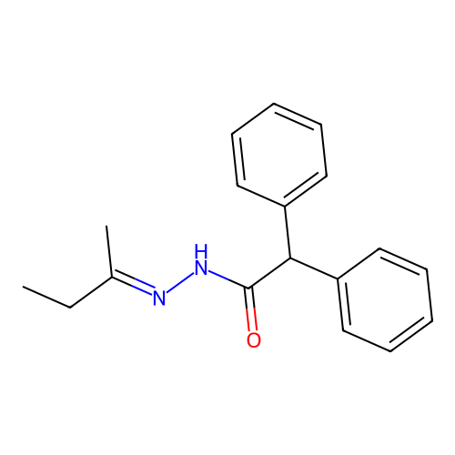 N-[(E)-butan-2-ylideneamino]-2,2-diphenylacetamide structure