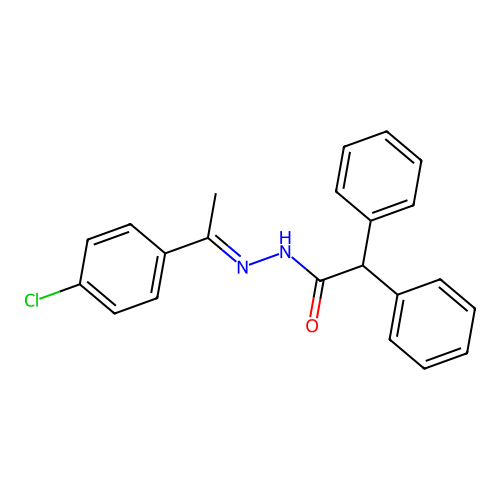 N'-[(1E)-1-(4-chlorophenyl)ethylidene]-2,2-diphenylacetohydrazide structure