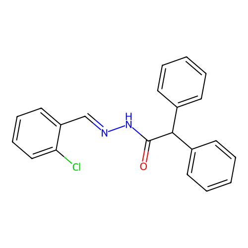 N'-[(E)-(2-chlorophenyl)methylidene]-2,2-diphenylacetohydrazide structure