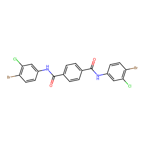 N,N'-bis(4-bromo-3-chlorophenyl)terephthalamide structure