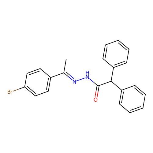 N'-[(1E)-1-(4-bromophenyl)ethylidene]-2,2-diphenylacetohydrazide structure