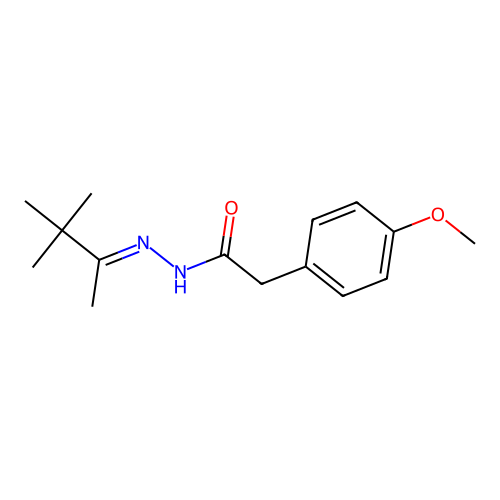 N'-[(2E)-3,3-dimethylbutan-2-ylidene]-2-(4-methoxyphenyl)acetohydrazide structure
