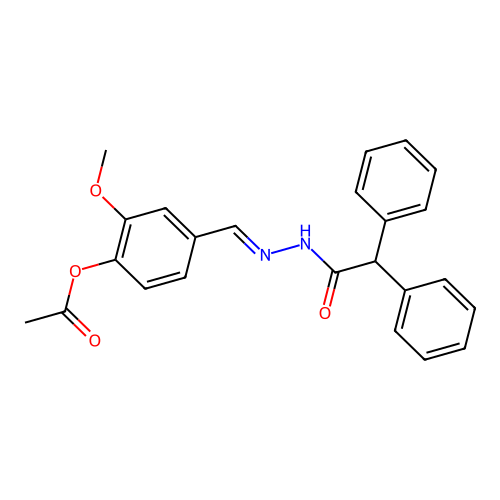 4-{(E)-[2-(diphenylacetyl)hydrazinylidene]methyl}-2-methoxyphenyl acetate structure