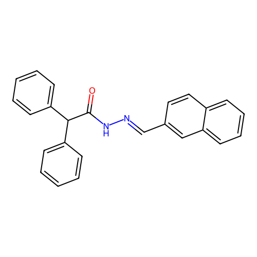 N'-(2-naphthylmethylene)-2,2-diphenylacetohydrazide structure