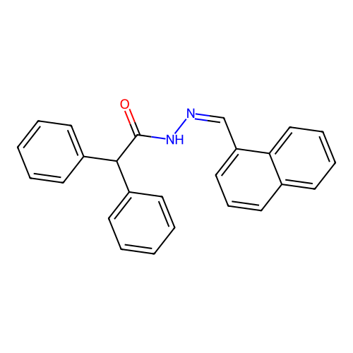 N'-(1-naphthylmethylene)-2,2-diphenylacetohydrazide structure