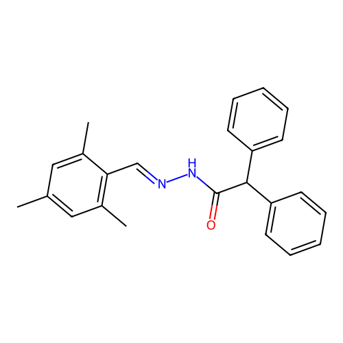 N'-(mesitylmethylene)-2,2-diphenylacetohydrazide structure