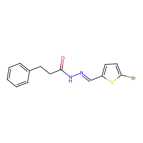N'-[(5-bromo-2-thienyl)methylene]-3-phenylpropanohydrazide structure