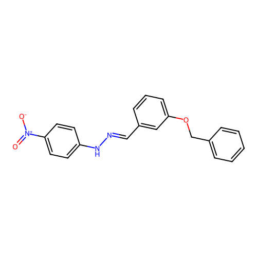 3-(Benzyloxy)benzaldehyde {4-nitrophenyl}hydrazone structure