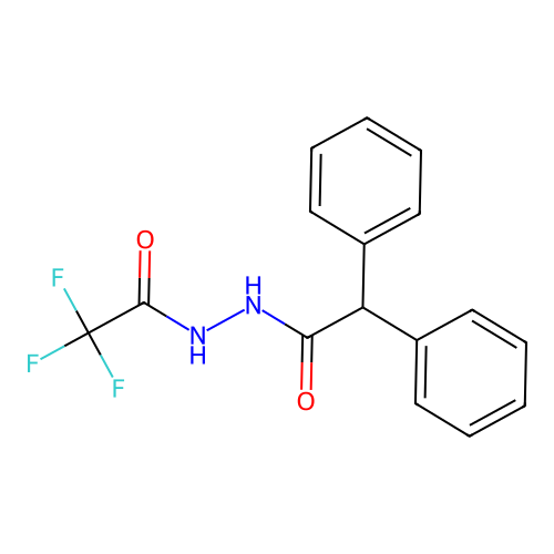 N'-(diphenylacetyl)-2,2,2-trifluoroacetohydrazide structure