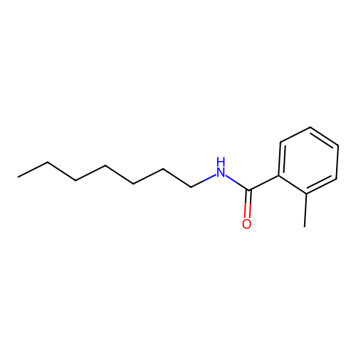 N-heptyl-2-methylbenzamide structure