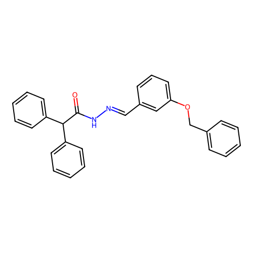 N'-[3-(benzyloxy)benzylidene]-2,2-diphenylacetohydrazide structure