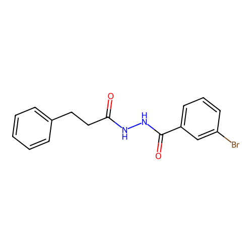 3-bromo-N'-(3-phenylpropanoyl)benzohydrazide structure