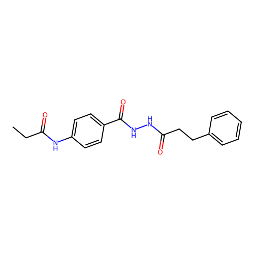 Propanamide, N-[4-(1-oxo-2-phenylethylhydrazinocarbonyl)phenyl]- structure