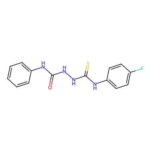 2-{[(4-fluorophenyl)amino]carbonothioyl}-N-phenylhydrazinecarboxamide structure