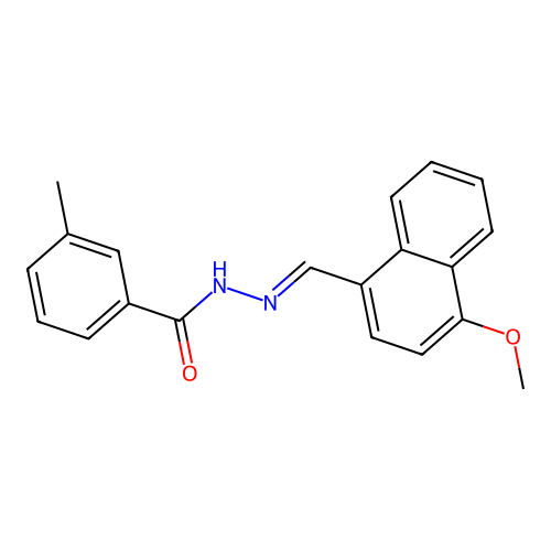 N'-[(4-methoxy-1-naphthyl)methylene]-3-methylbenzohydrazide structure