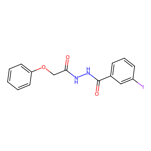 3-iodo-N'-(phenoxyacetyl)benzohydrazide structure