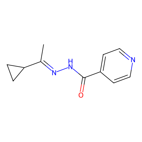 N'-(1-cyclopropylethylidene)isonicotinohydrazide structure