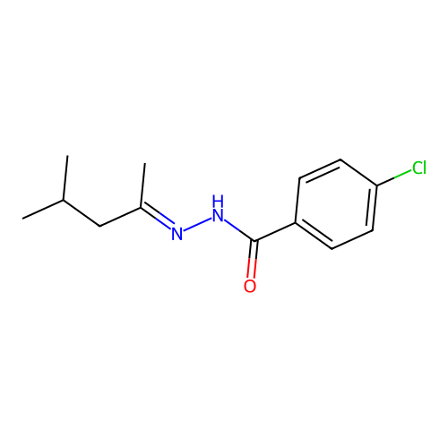 4-chloro-N'-(1,3-dimethylbutylidene)benzohydrazide structure