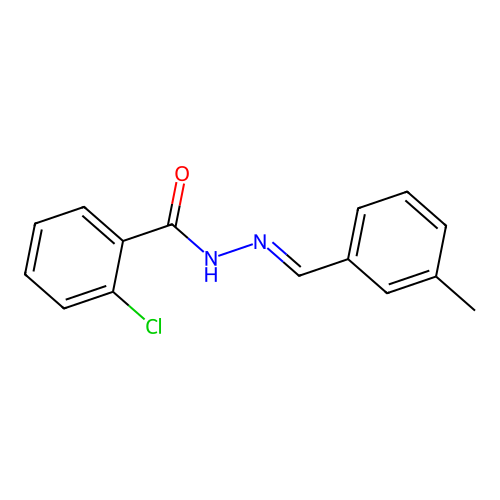 2-chloro-N'-(3-methylbenzylidene)benzohydrazide structure