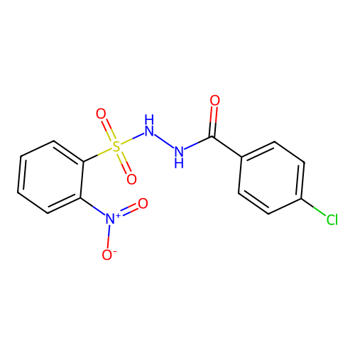 4-chloro-N'-[(2-nitrophenyl)sulfonyl]benzohydrazide structure